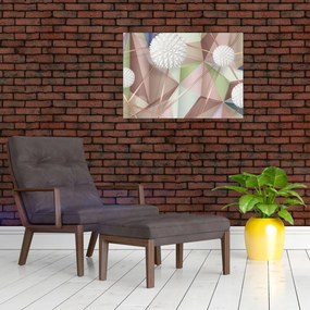 Obraz - Abstrakcja 3D w pastelowych kolorach (70x50 cm)