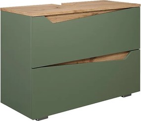 Szafka na wannę zielony/rzemieślniczy 80x35x57.5 marelle