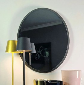 Lustro w czarnej, owalnej ramie 43x53cm