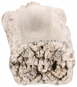 Osłonka na kwiaty - skrzynka, imitacja brzozy, 39 x 14 x 8 cm, 39 cm