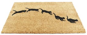 Wycieraczka z włókna kokosowego 40x60 cm Jumping Cats – Artsy Doormats