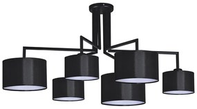 Czarna elegancka lampa sufitowa abażurowa - S964-Fario