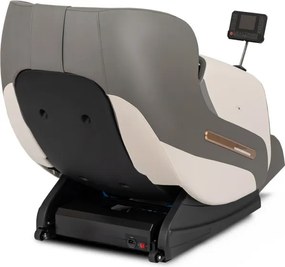 Fotel Masujący VX MAX Wypoczynkowy Relaksacyjny Szary Ekoskóra Nowoczesny