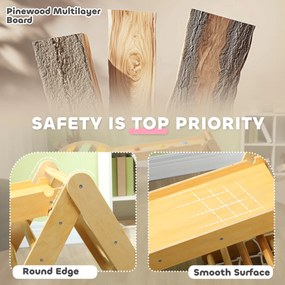 AIYAPLAY 7w1 trójkąt wspinaczkowy Montessori z zjeżdżalnią — wielobarwny