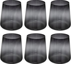 Szklanki z czarnego szkła DREAMS, 6 sztuk, 540 ml