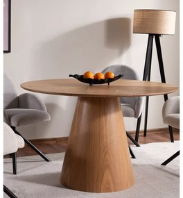 Okrągły stół jadalniany ANGEL 120x120 cm, dekor dąb