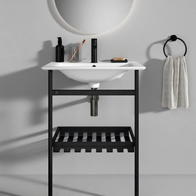 Czarny metalowy stelaż pod umywalkę 56x84 cm Conca – Ideal Standard