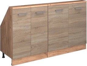 Szafka kuchenna na dach skośny sonoma 140x46x81.6 r-line