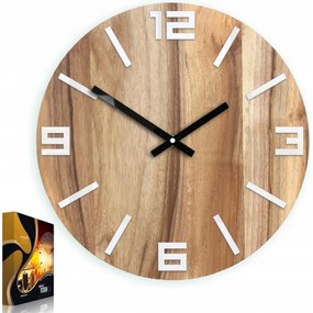 Zegar na ścianę nowoczesny efektowny okrągły cichy do kuchni salonu pokoju