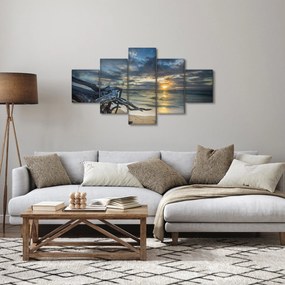 Obraz morza o zachodzie słońca (125x70 cm)
