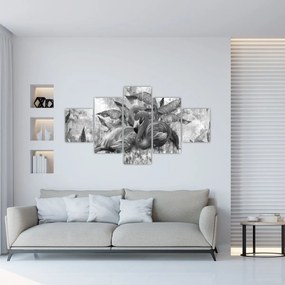 Obraz - Graffiti z flamingami (125x70 cm)