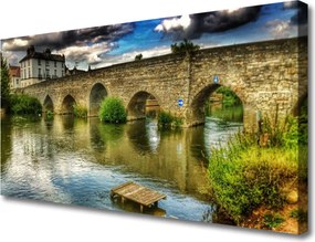 Obraz drukowany na płótnie Most nad Miejską Rzeką