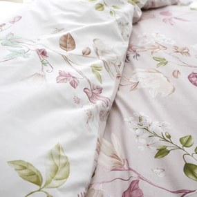 Różowa bawełniana pościel dwuosobowa 230x220 cm Francesca Floral – Bianca