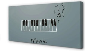 Obraz na płótnie Nuty Na Klawiszach Fortepianu