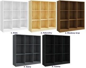 Sosnowy kwadratowy regał na książki R2-N67