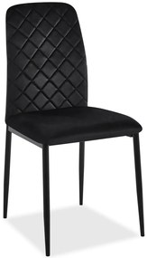 Czarne krzesło tapicerowane  A2-G38