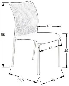 Krzesło biurowe HN-7502 grafitowe/aluminium STEMA