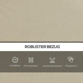 Zestaw poduszek siedziska Outsunny 170 cm do huśtawki Hollywood, beżowy