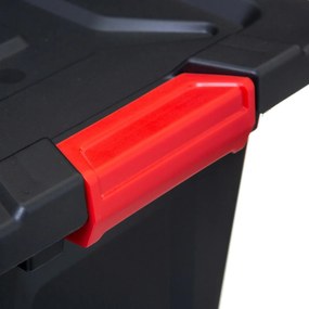 Pojemnik plastikowy z pokrywką, z zawiasami