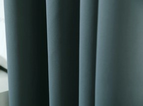 Niebieskozielona zasłona OXFORD 140x250 cm Zawieszanie: Metalowe pierścienie