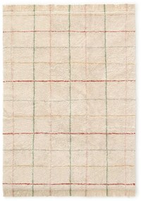 Kremowy bawełniany dywan tkany ręcznie odpowiedni do prania 140x200 cm Color Lines – Lorena Canals