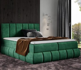 Ciemnozielone łóżko kontynentalne 5 rozmiarów K4-F32