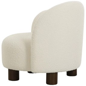 Biały fotel z materiału bouclé Honolulu – House Nordic
