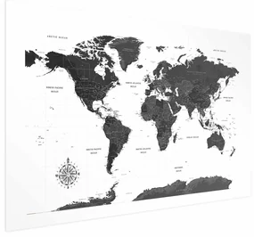 Plakat Monochromatyczna mapa 42x29,7 cm bez ramy z marginesem ARTGEIST B