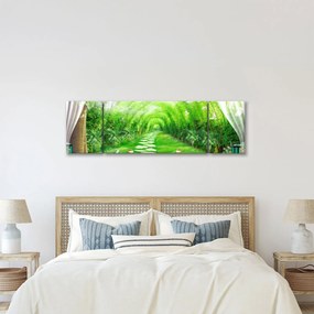 Obraz - Widok na tropikalny ogród (170x50 cm)