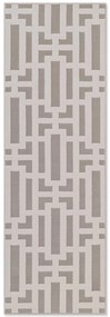 Dywan nowoczesny Perles Geometria szaro-kremowa 80 cm x 240 cm