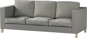 Pokrowiec na sofę Karlanda 3-osobową nierozkładaną, krótki kolor szary tkanina strukturalna