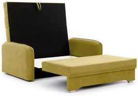 Sofa rozkładana z funkcją spania LAINE żółta ELTAP