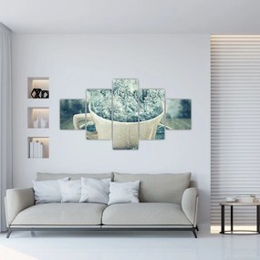 Obraz - Zimowy świat w kubeczku (125x70 cm)