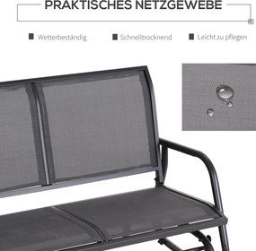 Outsunny ławka bujana huśtawka ogrodowa ławka ogrodowa krzesło bujane ławka parkowa czarna