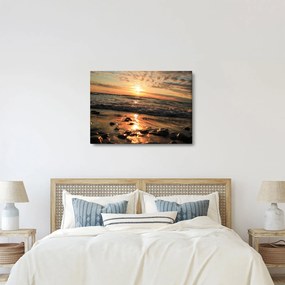 Obraz - Zachód słońca nad oceanem (70x50 cm)