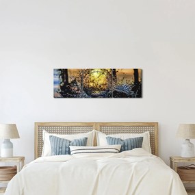 Obraz wody (z zegarem) (90x30 cm)