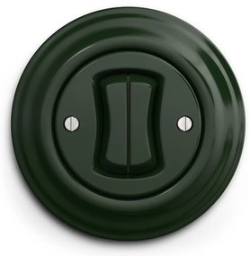 Kliklap - Retro włącznik schodowy z ramką nr 5, zielony