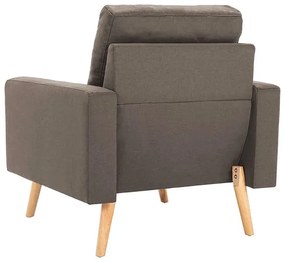 3-osobowy zestaw wypoczynkowy z fotelem, taupe - Muria 3X