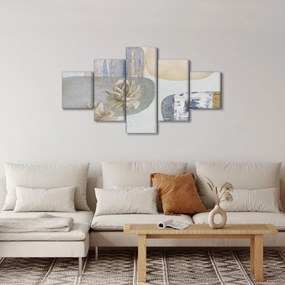 Obraz - Obraz z kwiatami i teksturami (125x70 cm)