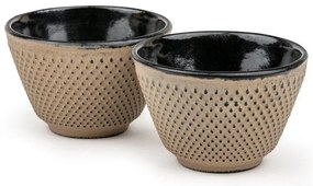 Beżowe żeliwne filiżanki zestaw 2 szt. 100 ml Xilin – Bredemeijer