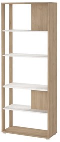 Biało-naturalny regał w dekorze dębu 80x205 cm Sign – Tvilum