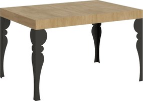 Stół rozkładany 140/224x80cm Paxon dąb naturalny nogi antracytowe