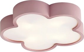 Dziecięca lampa sufitowa różowo-biała - Lucille