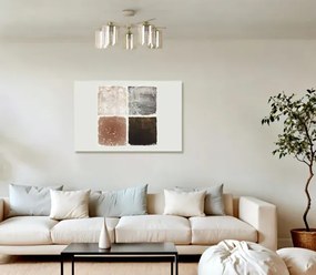 Lampa sufitowa z pięcioma kloszami beżowa C7-D56