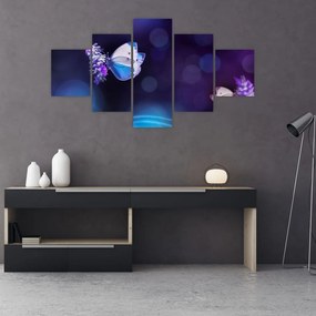 Obraz - Motyle na lawendie (125x70 cm)