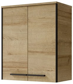 Wisząca szafka łazienkowa w dekorze dębu w naturalnym kolorze 72x60 cm Quickset 395 – Pelipal
