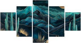 Obraz - Turkusowa noc (125x70 cm)