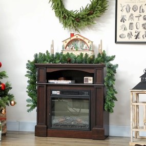 HOMCOM 1,8 m sztuczna girlanda świąteczna dekoracja z 162 końcówkami, 8 szyszkami, zielona | Aosom PL