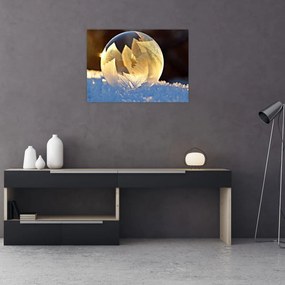 Obraz na szkle - zamrożona bańka (70x50 cm)
