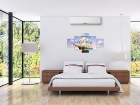 Obraz statku na falach (125x70 cm)